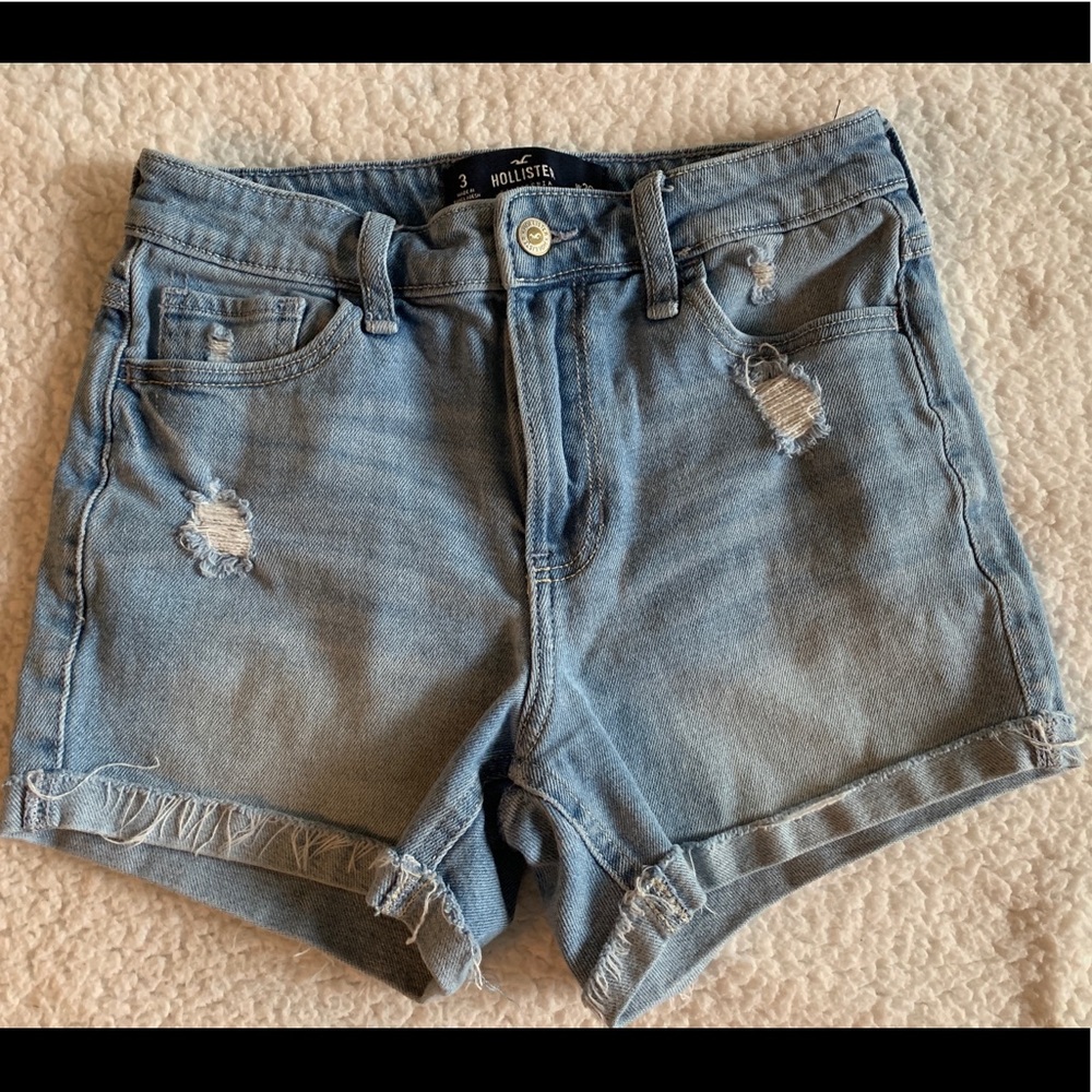 Hollister High Rise Distressed Shorts